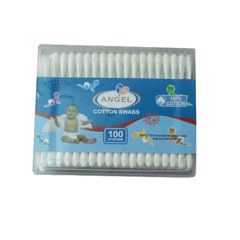 ANGEL White Cotton Swabs, 100 Count