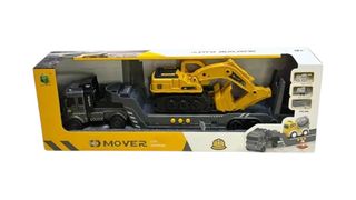 🏗️ Excavator Transport — სამშენებლო ტრაილერი ექსკავატორით