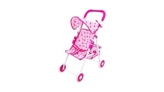 🎀🍼 ვარდისფერი სათამაშო ეტლი გოგონებისთვის