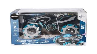 🏍️ SprayX Cyber Motorcycle — დისტანციური მართვის მოტოციკლი განათებით და 360° დატრიალებით