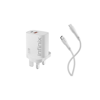 Infinix GaN Fast Charger XC33UK+XDC53, White