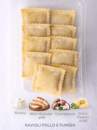 RAVIOLI POLLO E FUNGHI