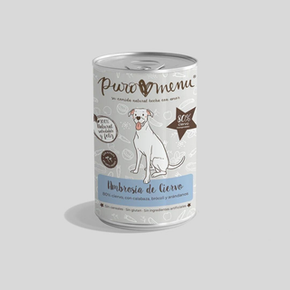 Lata de Comida Cocinada para perro - Ciervo 100% natural