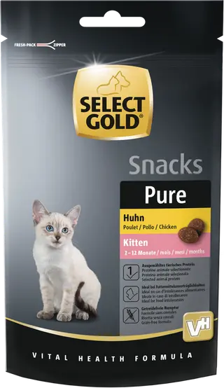 Promocja: 2 szt. - 15% Select Gold Pure Kitten Chicken Snack 75g