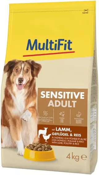 Promocja: 2 szt. - 20% Multifit Sensitive Drób. Jagnięcina. Ryż 4kg