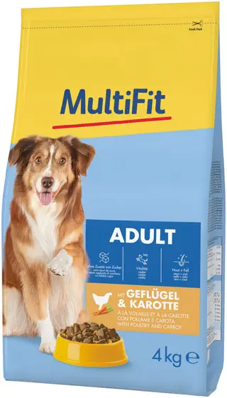 Promocja: 2 szt. - 20% Multifit Adult Drób. Marchewka 4kg