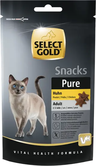 Promocja: 2 szt. - 15% Select Gold Pure Chicken Cat Snack Adult 75g