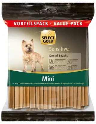 Promocja: 2 szt. - 20% Select Gold Sensitive Dental Snack Mini MP 294g