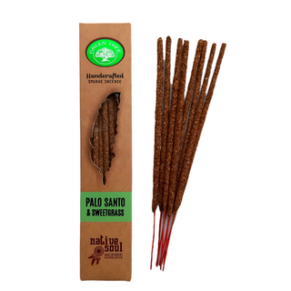 Betisoare parfumate Native Soul Smudge Incense, Palo Santo & Sweetgrass,  25gr.