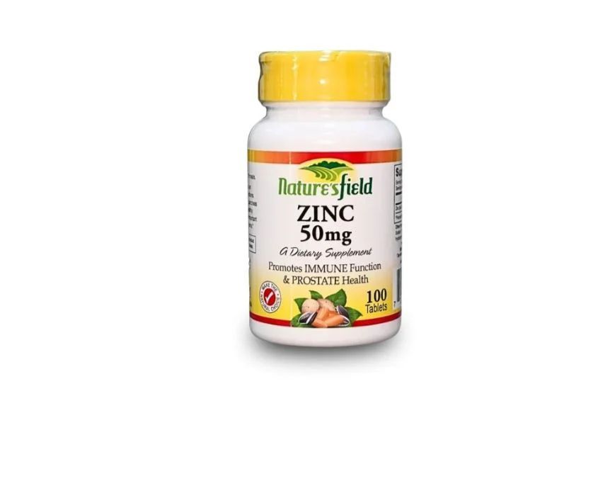 Nature's Field Zinc 50Mg Tablets, 100 Count