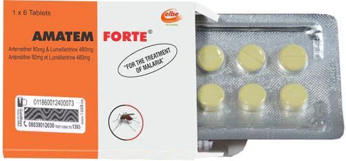 Elbe Amatem Forte Tablets For Malaria, 6 Count