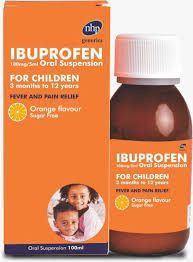 Nhp Orange Sugar-Free Ibuprofen Suspension, 100Ml