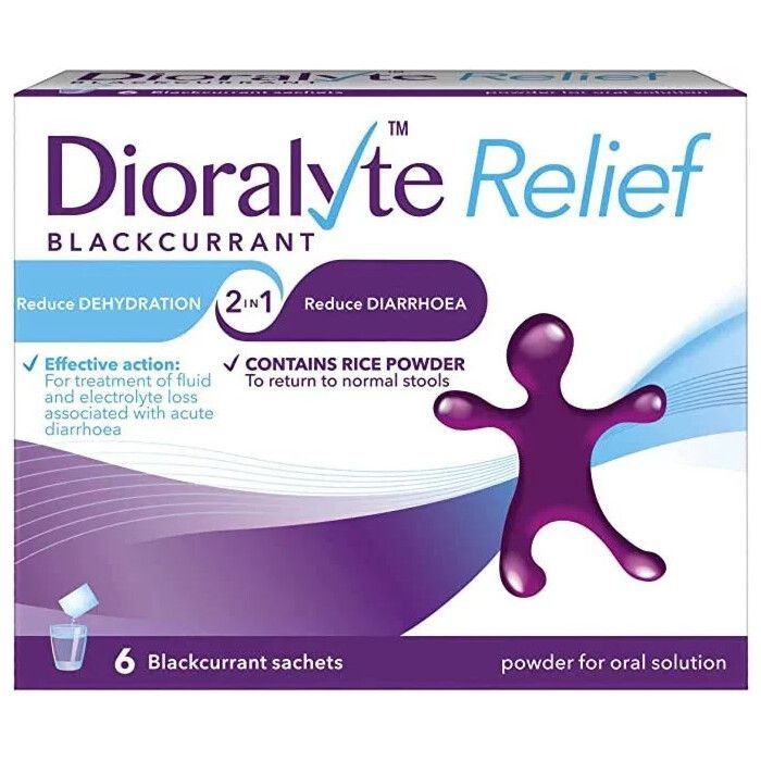 Dioralyte Relief Blackcurrant Sachets, 6 Pack