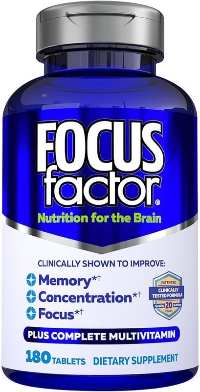 Focus Factor Brain Nutrition Tablets, 180 Count