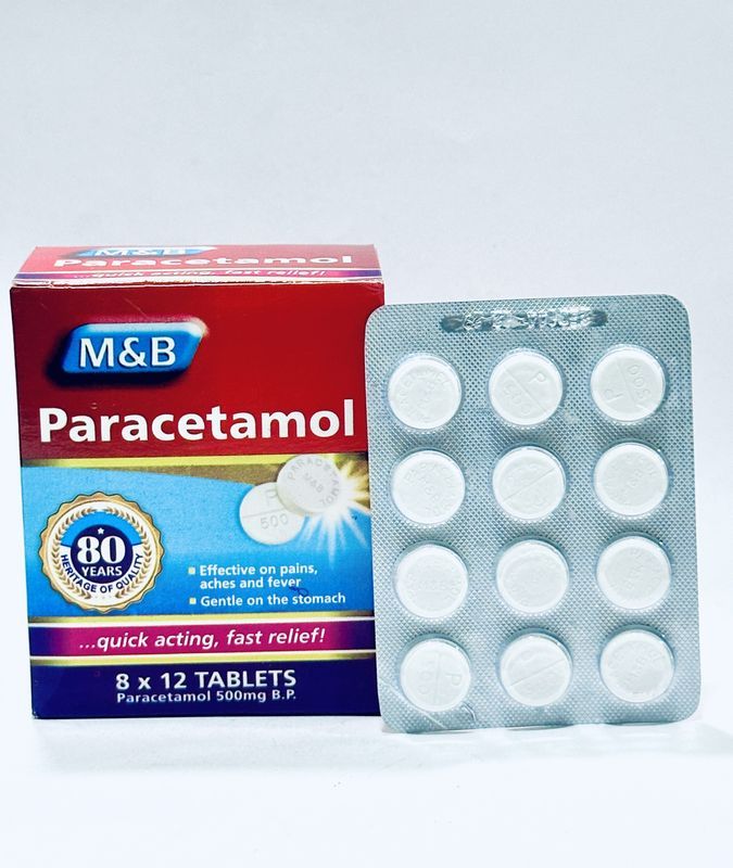 M&B Paracetamol Tablets 500Mg, 96 Count