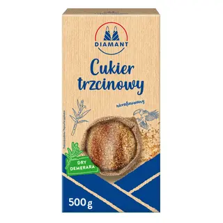 Diamant Dry Demerara Cukier trzcinowy nierafinowany 500 g