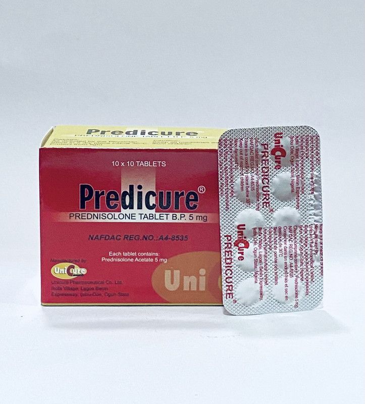 Uni Cure Predicure Prednisolone Tablets 5Mg, 100 Count