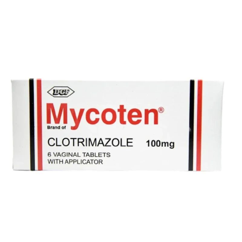 Mycoten Clotrimazole Vaginal Tablets, 6X100Mg