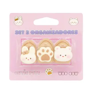 Set 3 Organizadores Cutie Pets 5 gr - Woo oow - Animales