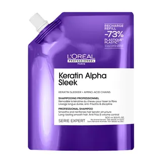 Champú profesional sin sulfatos Keratin Alpha Sleek 500 ml - L'Oréal Professionnel - Recarga 500 ml