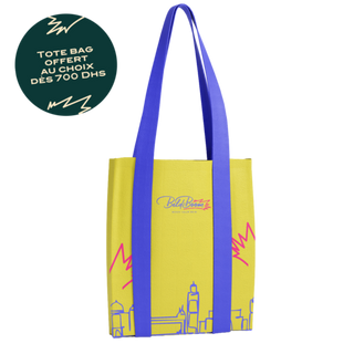 Tote bag jaune cousu main