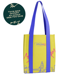 Tote bag jaune cousu main