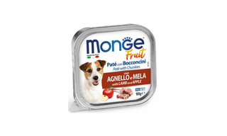 Monge Dog Fruit — პაშტეტი და ნაჭრები კრავით და ვაშლით (100 გ)