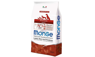 Monge Dog All Breeds Adult — მონოპროტეინული საკვები ზრდასრული ძაღლებისთვის კრავით, ბრინჯით და კარტოფილით