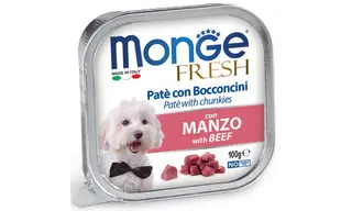 Monge Dog Fresh — პაშტეტი და ნაჭრები საქონლის ხორცით (100 გ)
