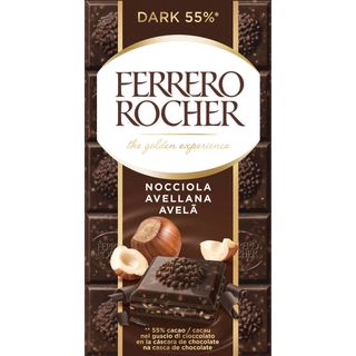 Tablette de Chocolat Noir aux Noisettes Ferrero Rocher 90g