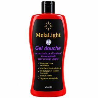 Mela Light Gel Douche à la Vitamine C et la Niacinamide 750ml