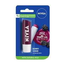 Nivea Blackberry Shine Lip Balm, 24H Moisture