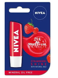 Nivea Strawberry Lip Balm, 24H Moisture