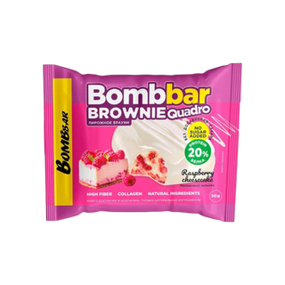 BOMBBAR "BROWNIE" ბრაუნის ორცხობილა ჟოლოს ჩიზქეიქი 50გრ