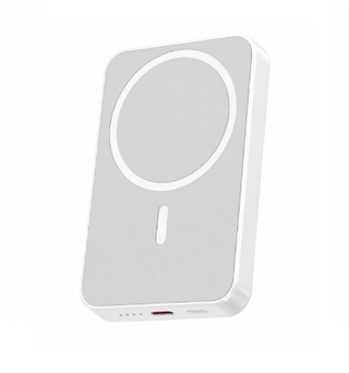 Power Bank Magnétique Sans Fil 10000mAh Charge Rapide 15W Blanc