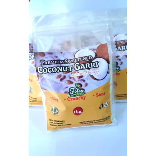 Fola Foods Pineapple Coconut Garri, 1Kg