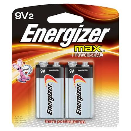 Energizer Max 9V2 Batteries, 2-Pack