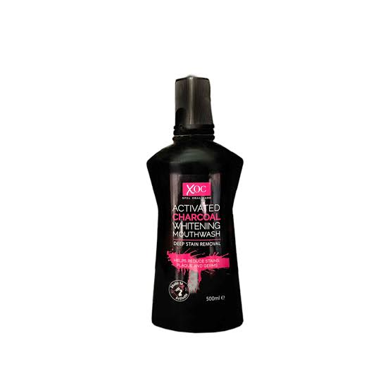 Xoc Activated Charcoal Whitening Mouthwash, 500Ml