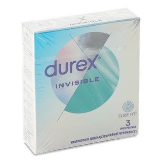 Презервативи Durex Inivisible ультратонкі (3шт/уп)