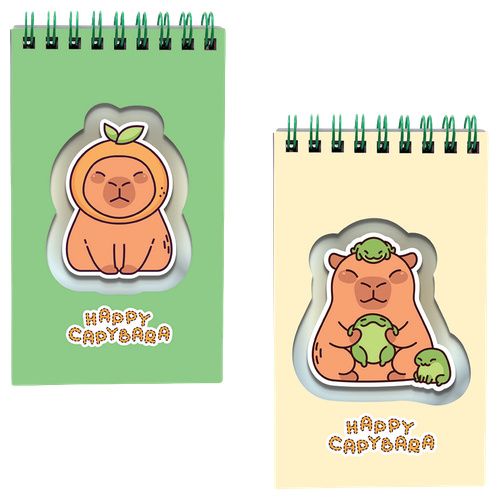Бележник Capybara A7 Спирала 3D Корици,  Ред