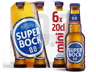 Cerveja Sem Alcool Super Bock:0.0% 6X0.20L