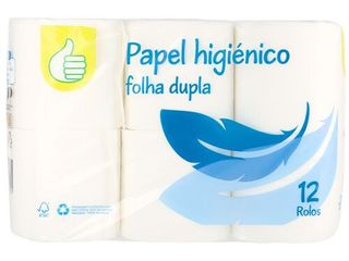 Papel Higiénico Polegar Folha Dupla 12 Rolos