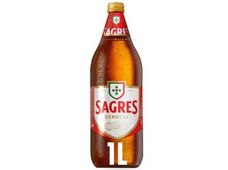 Cerveja Sagres:Garrafa 1L