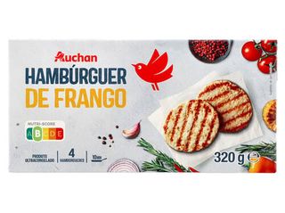 Hamburgers Auchan:Frango 4 Un. 320G