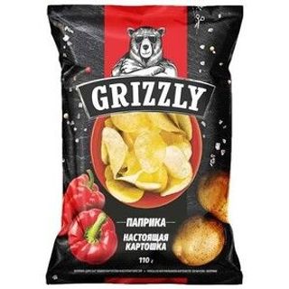 ЧИПСЫ НАТУРАЛЬНЫЕ GRIZZLY СО ВКУСОМ ПАПРИКА 100ГР