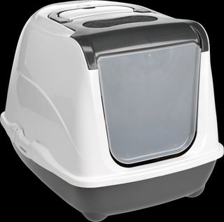 Promocja: 3 szt. - 20% Kuweta dla kota AniOne Flip Cat, ciemnoszara39x50x37cm