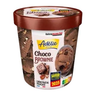 Adélie pot de crème glacée chocolat brownies 366g