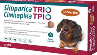 Simparica Trio 5 - 10 KG 1 T anti-parasitic tablets for dogs