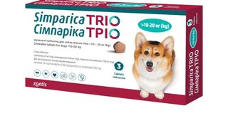Simparica Trio 10 - 20 KG 1 Tantiparasitic tablet for dogs