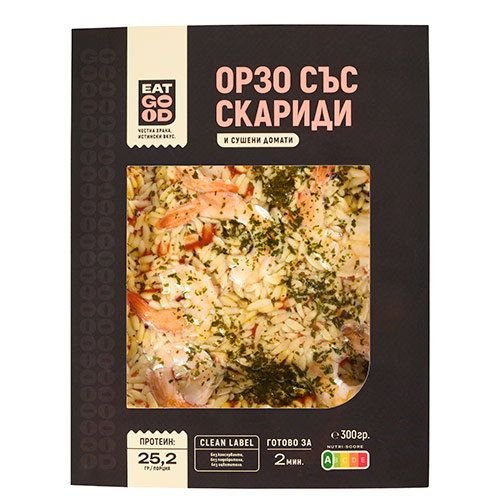 ToGoEatGood Орзо със скариди и сушени домати